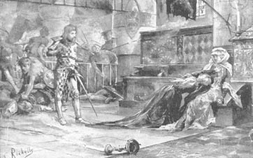 The capture of Bruce's wife and daughter at Tain