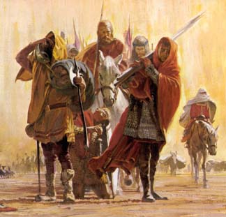 Crusaders crossing the desert