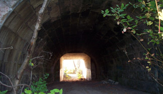 North end of tunnel