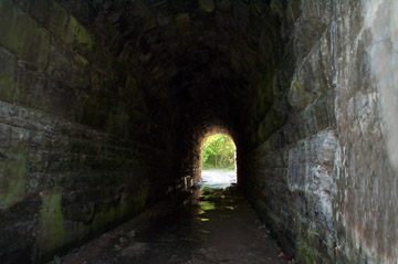 In tunnel from north